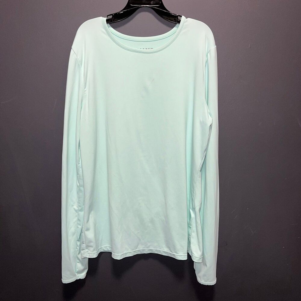 Hang Ten Womens Long Sleeve Sun Top Small Mint Green UPF 50+